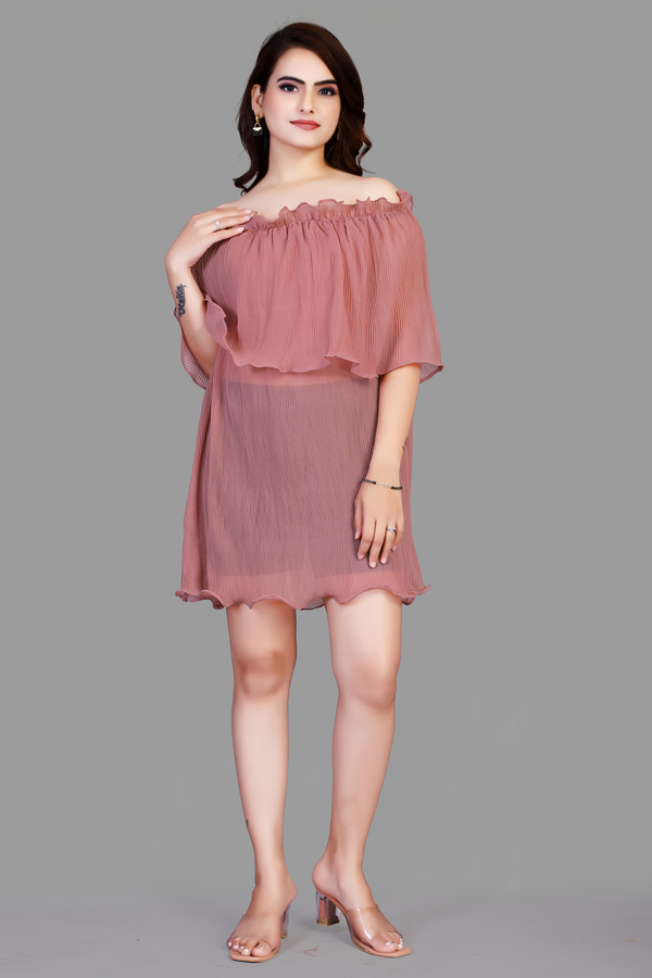 Dusty Rose Off Shoulder One Piece